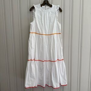 J. Crew Crisp White Ruffle Dress